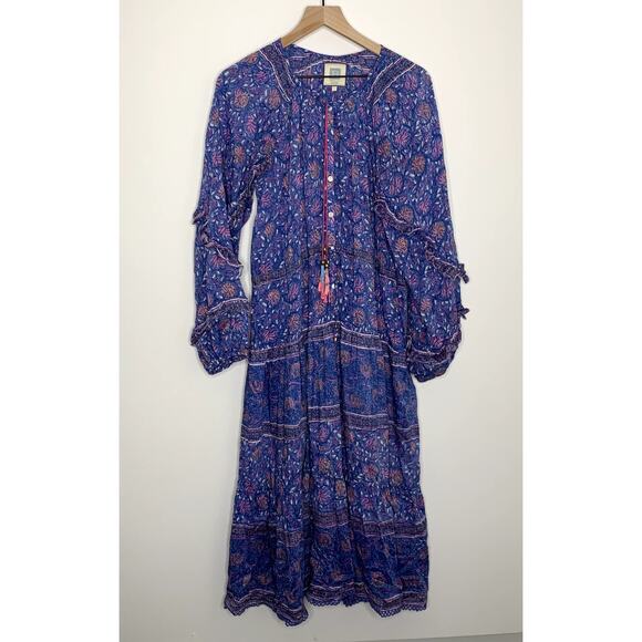 Alicia Bell Cameron Midi Dress Multi, Womens Large Blue - Picture 3 of 16